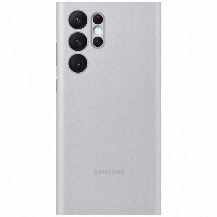 Чехол-книжка Smart LED View Cover для Samsung Galaxy S22 Ultra (S908) EF-NS908PJEGRU - Light Gray: фото 3 из 5