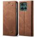 Чехол-книжка UniCase Jeans Wallet для Motorola Moto G75 - Coffee (367803C). Фото 1 из 6