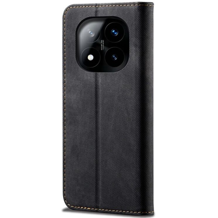 Чехол-книжка UniCase Jeans Wallet для Xiaomi Redmi Note 14 Pro Plus - Black: фото 3 из 6