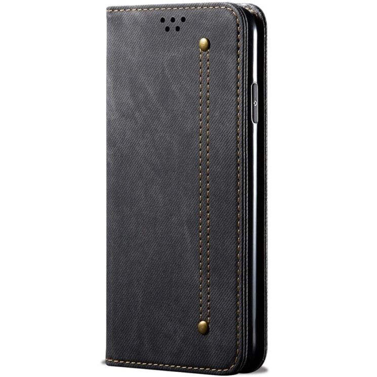 Чехол-книжка UniCase Jeans Wallet для Xiaomi Redmi Note 14 Pro Plus - Black: фото 2 из 6