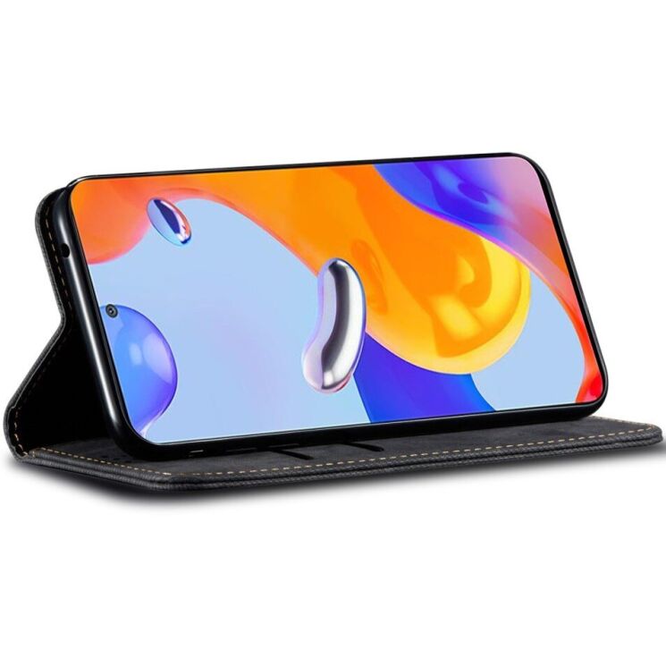 Чехол-книжка UniCase Jeans Wallet для Xiaomi Redmi Note 14 Pro Plus - Black: фото 6 из 6