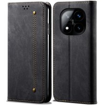 Чехол-книжка UniCase Jeans Wallet для Xiaomi Redmi Note 14 Pro Plus - Black: фото 1 из 6