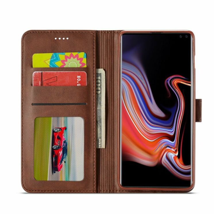 Чехол LC.IMEEKE Wallet Case для Samsung Galaxy S10 Plus (G975) - Brown: фото 4 из 16