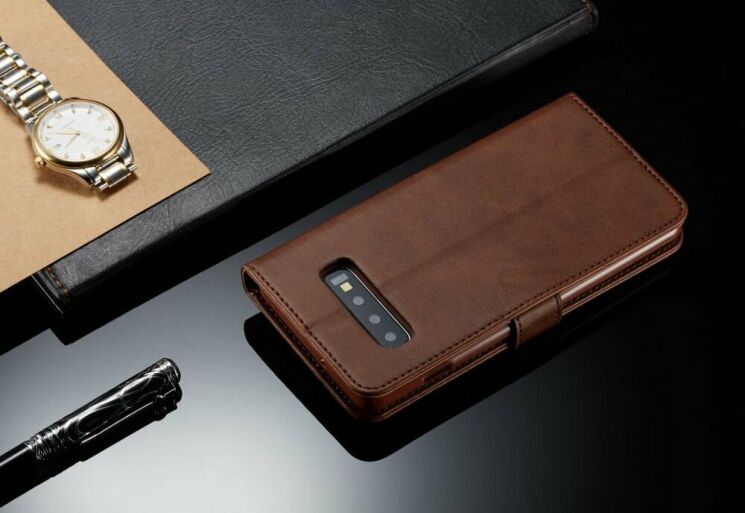 Чехол LC.IMEEKE Wallet Case для Samsung Galaxy S10 Plus (G975) - Brown: фото 11 из 16