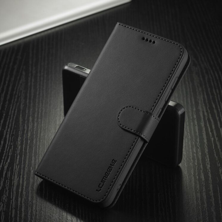 Чохол LC.IMEEKE Wallet Case для Samsung Galaxy S21 FE (G990) - Black: фото 5 з 10