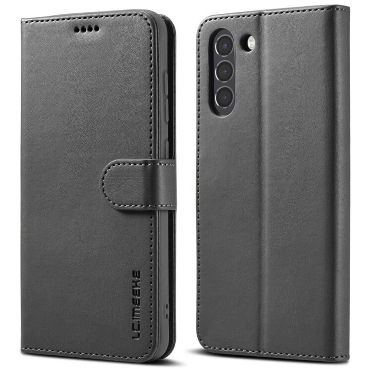 Чохол LC.IMEEKE Wallet Case для Samsung Galaxy S21 FE (G990) - Black: фото 1 з 10