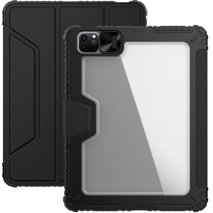 Чехол NILLKIN Bumper Leather Case Pro для Apple iPad Air 11 M3/M2 (2025/2024) / Air 4 / 5 10.9 (2020/2022) / Pro 11 (2020/2021/2022) - Black: фото 1 из 20