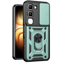Чохол із захистом камери Deexe Armor Shield для Infinix Hot 70 Pro - Green: фото 1 з 9