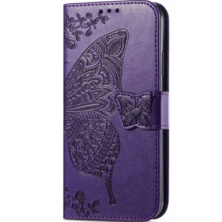 Чехол-книжка с рисунком UniCase Butterfly Pattern для Motorola Moto G52 / G82 - Purple: фото 4 из 8