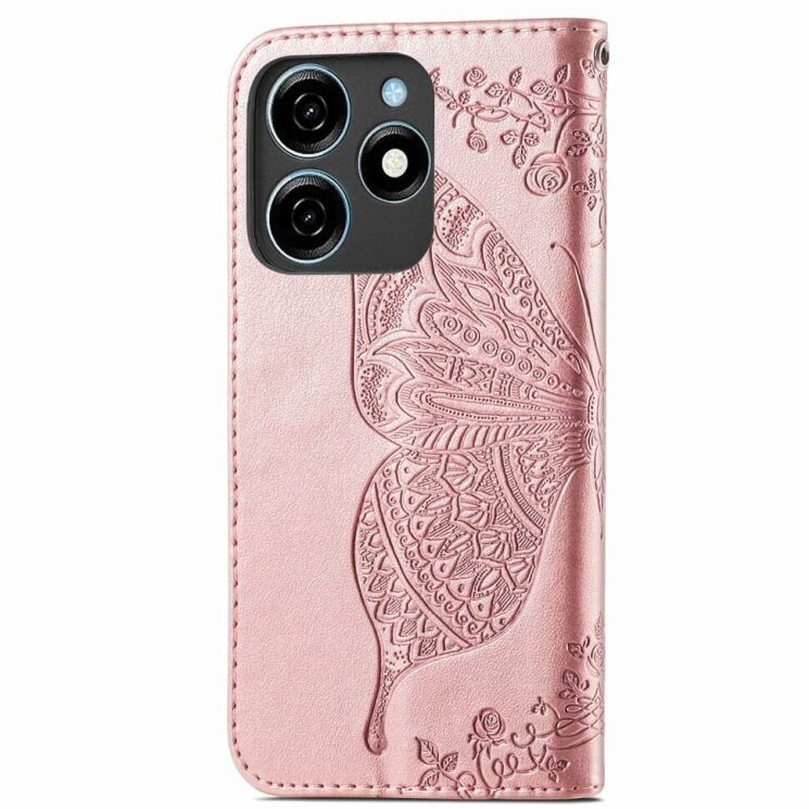 Чохол UniCase Butterfly Pattern для TECNO Spark 20C - Rose Gold: фото 5 з 8