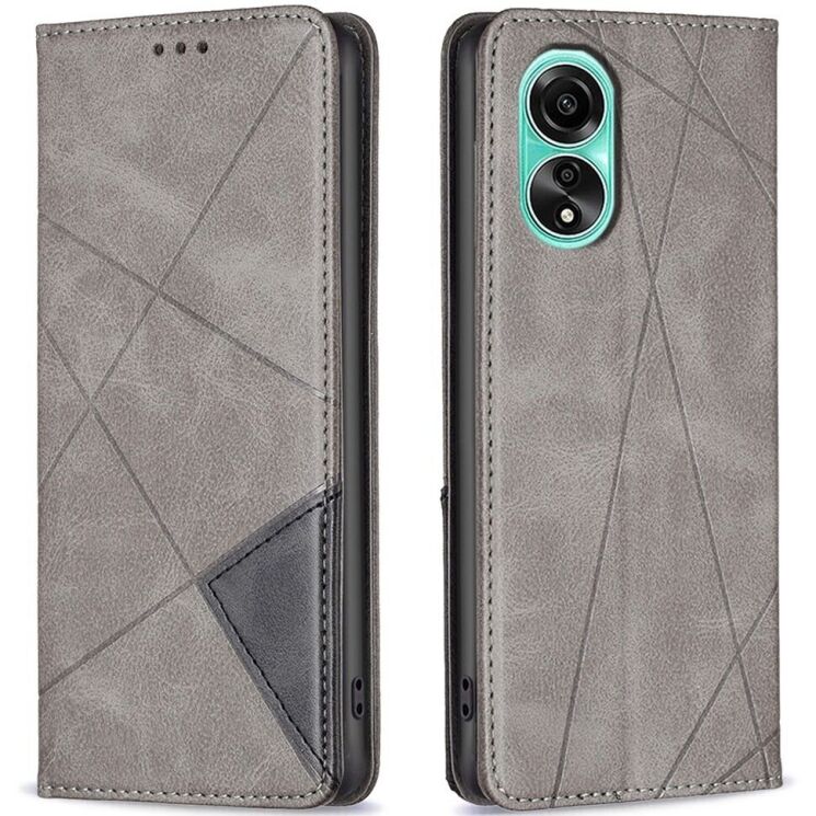 Чехол UniCase Geometric Pattern для OPPO A78 - Grey: фото 1 из 7