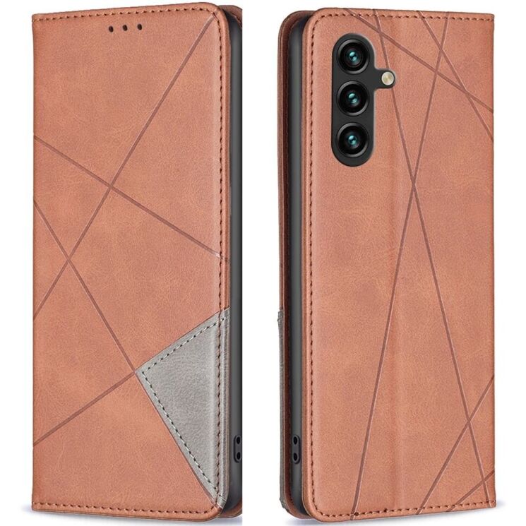 Чехол UniCase Geometric Pattern для Samsung Galaxy A56 (A566) - Brown: фото 1 из 8