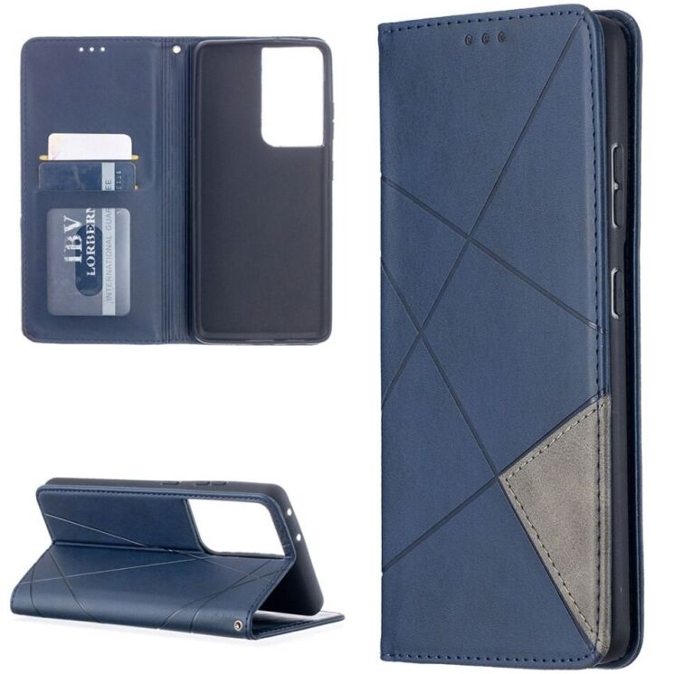 Чехол UniCase Geometric Pattern для Samsung Galaxy S21 Ultra (G998) - Blue: фото 1 из 9