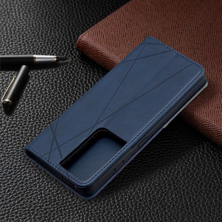 Чехол UniCase Geometric Pattern для Samsung Galaxy S21 Ultra (G998) - Blue: фото 6 из 9