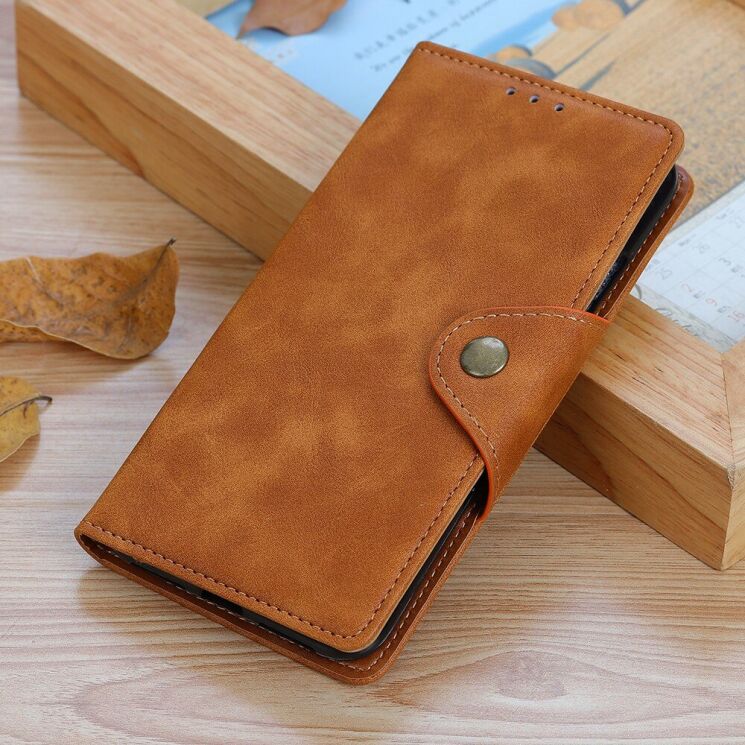 Чехол UniCase Vintage Wallet для OnePlus Nord N200 - Brown: фото 3 из 12