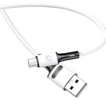 Дата-кабель USAMS US-SJ435 U52 USB to MicroUSB (2.1A, 1m) - White: фото 1 из 14