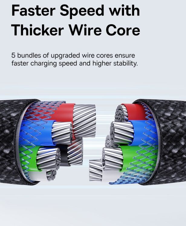 Кабель Baseus Gem USB to Type-C (100W, 1m) P10373002211-00 - White: фото 18 з 24