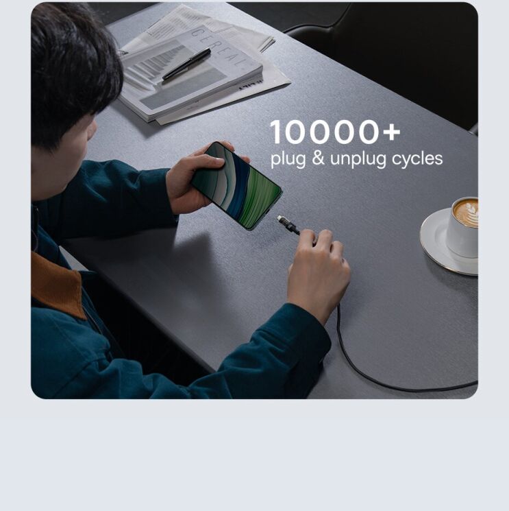 Кабель Baseus Gem USB to Type-C (100W, 1m) P10373002211-00 - White: фото 17 з 24