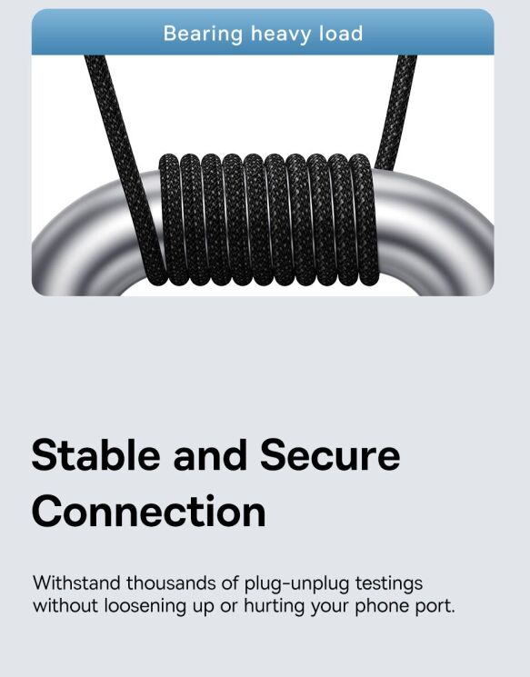 Кабель Baseus Gem USB to Type-C (100W, 1m) P10373002211-00 - White: фото 16 з 24