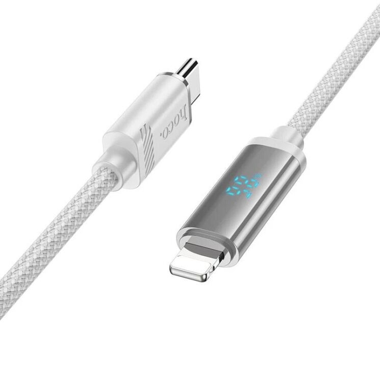 Кабель Hoco U127 Type-C to Lightning (27W, 1.2m) - Silver / Gray: фото 2 з 5