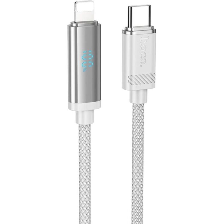 Кабель Hoco U127 Type-C to Lightning (27W, 1.2m) - Silver / Gray: фото 1 з 5