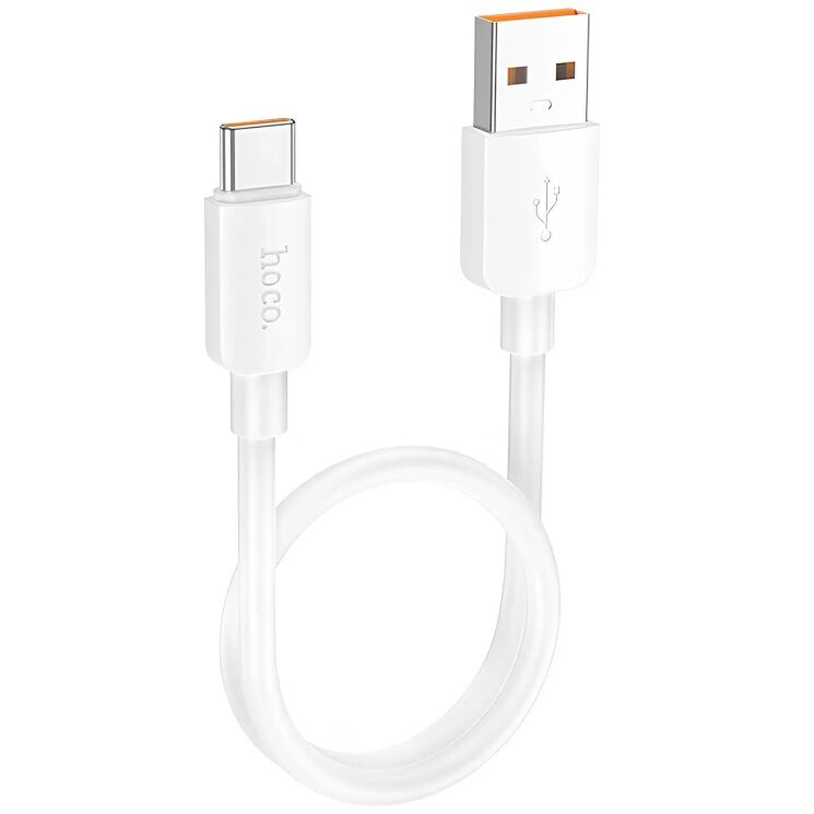 Кабель Hoco X96 Hyper 100W USB to Type-C (0.25m) - White: фото 1 з 7