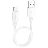 Кабель Hoco X96 Hyper 100W USB to Type-C (0.25m) - White: фото 1 з 7
