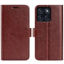 Классический чехол-книжка Deexe Wallet Style для Motorola Edge 70 Max - Brown: фото 1 из 8