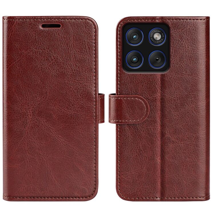 Классический чехол-книжка Deexe Wallet Style для Motorola Edge 70 Max - Brown (435517Z) Классический чехол-книжка Deexe Wallet Style для Motorola Edge 70 Max - Brown: фото 1 из 8