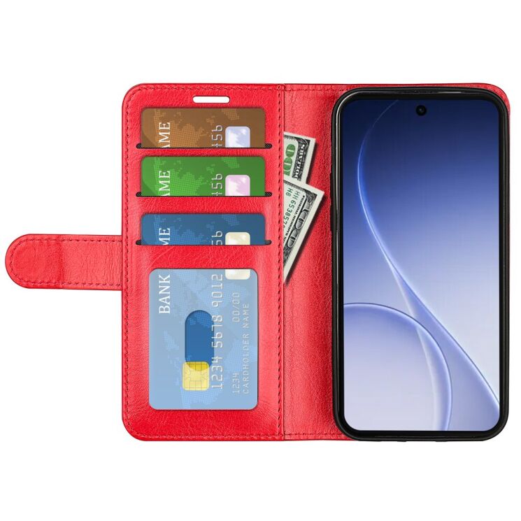 Класичний чохол-книжка Deexe Wallet Style для OPPO Reno 15 - Red: фото 2 з 6