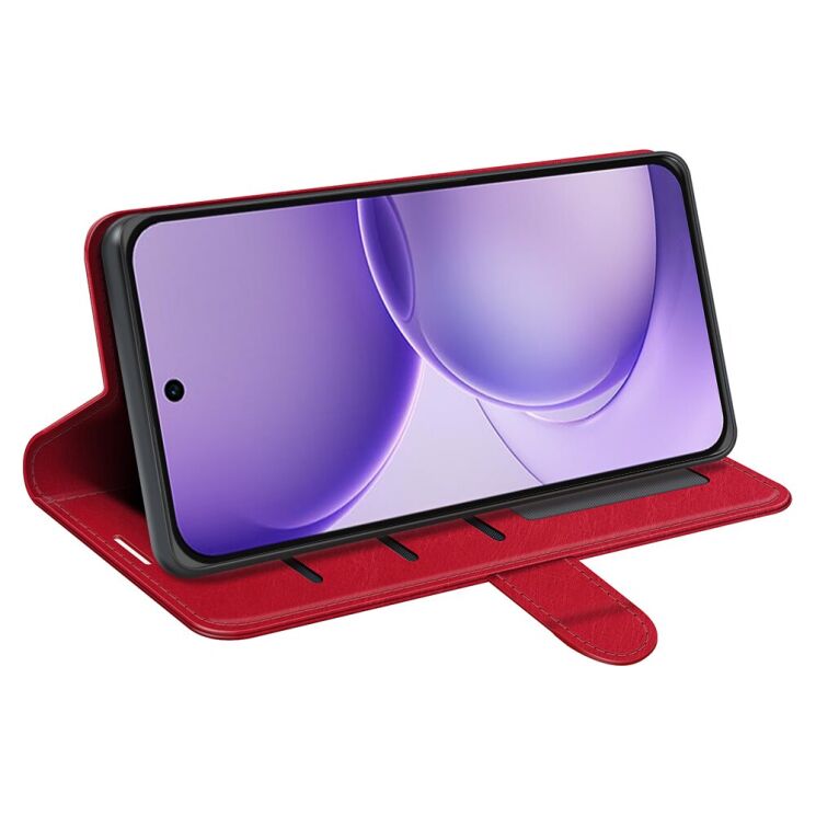 Классический чехол-книжка Deexe Wallet Style для OPPO Reno 16 F - Red (413416R) Классический чехол-книжка Deexe Wallet Style для OPPO Reno 16 F - Red: фото 3 из 7