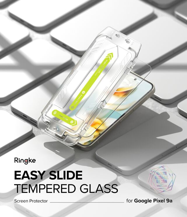 Комплект защитных стекол (2шт) Ringke Easy Slide Tempered Glass для Google Pixel 9a (8800293853497): фото 2 из 13