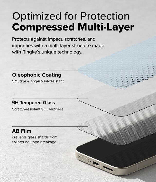 Комплект защитных стекол (2шт) Ringke Easy Slide Tempered Glass для Google Pixel 9a (8800293853497): фото 8 из 13