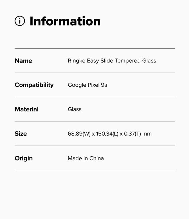 Комплект защитных стекол (2шт) Ringke Easy Slide Tempered Glass для Google Pixel 9a (8800293853497): фото 13 из 13