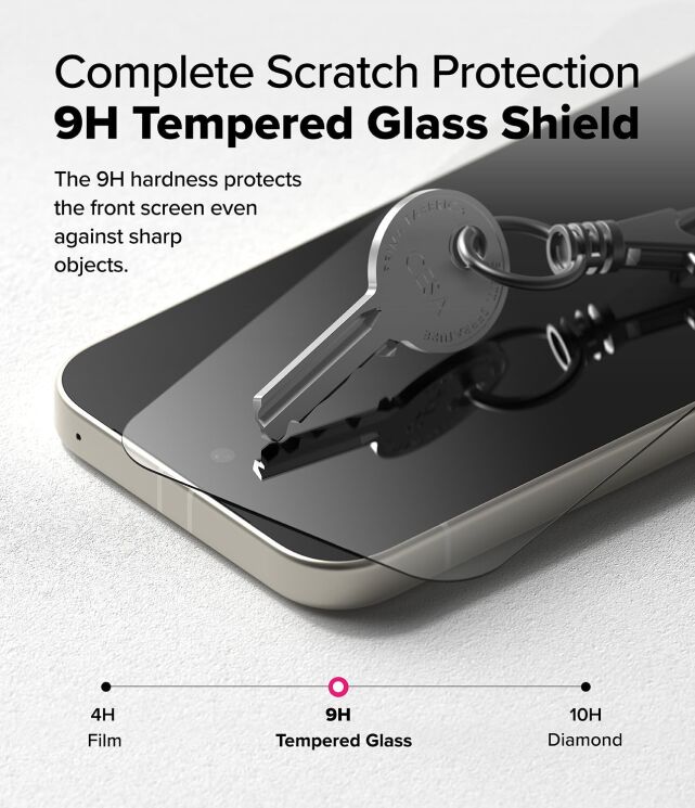 Комплект защитных стекол (2шт) Ringke Easy Slide Tempered Glass для Google Pixel 9a (8800293853497): фото 6 из 13