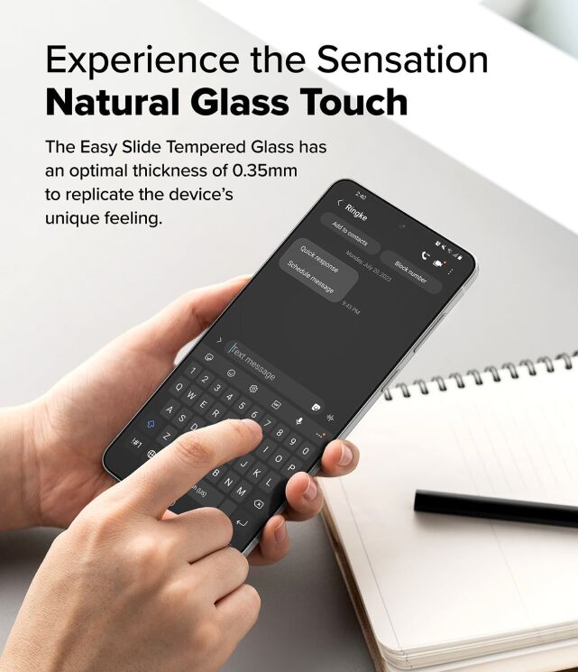 Комплект захисних стекол (2шт) Ringke Easy Slide Tempered Glass для Samsung Galaxy S25 Edge (S937) 8800293854470: фото 10 з 19
