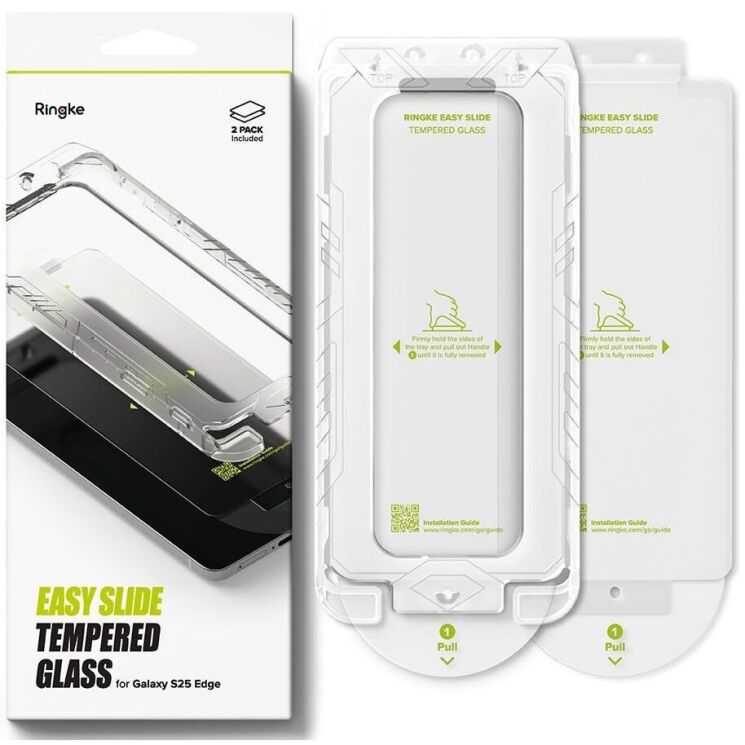 Комплект захисних стекол (2шт) Ringke Easy Slide Tempered Glass для Samsung Galaxy S25 Edge (S937) 8800293854470: фото 3 з 19