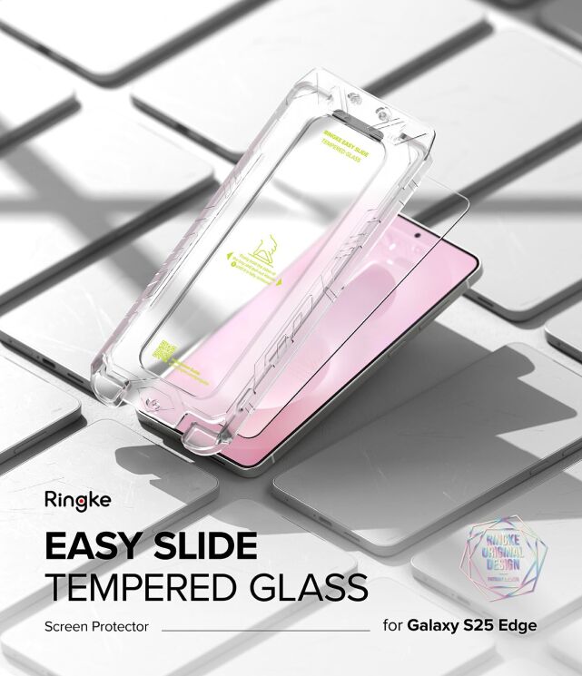 Комплект захисних стекол (2шт) Ringke Easy Slide Tempered Glass для Samsung Galaxy S25 Edge (S937) 8800293854470: фото 4 з 19