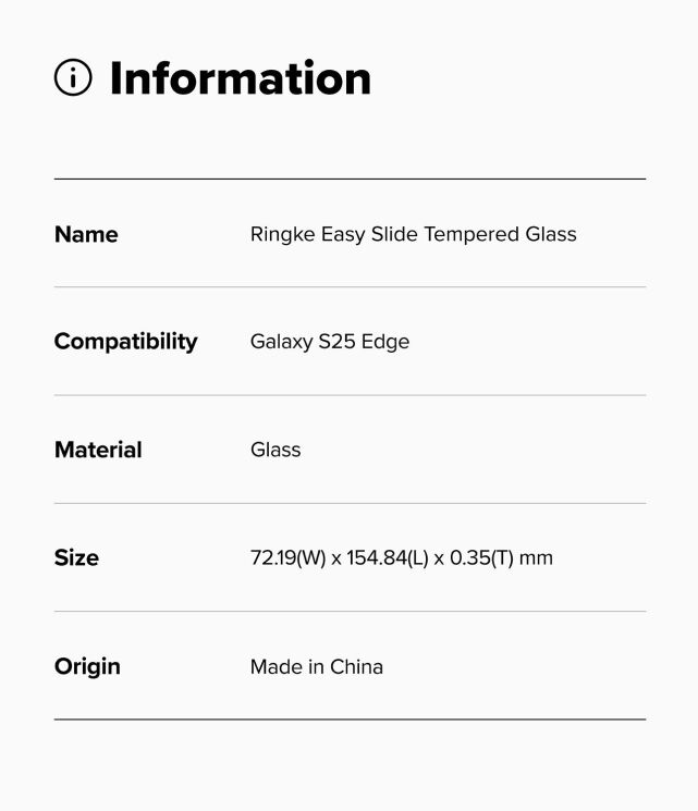 Комплект захисних стекол (2шт) Ringke Easy Slide Tempered Glass для Samsung Galaxy S25 Edge (S937) 8800293854470: фото 19 з 19