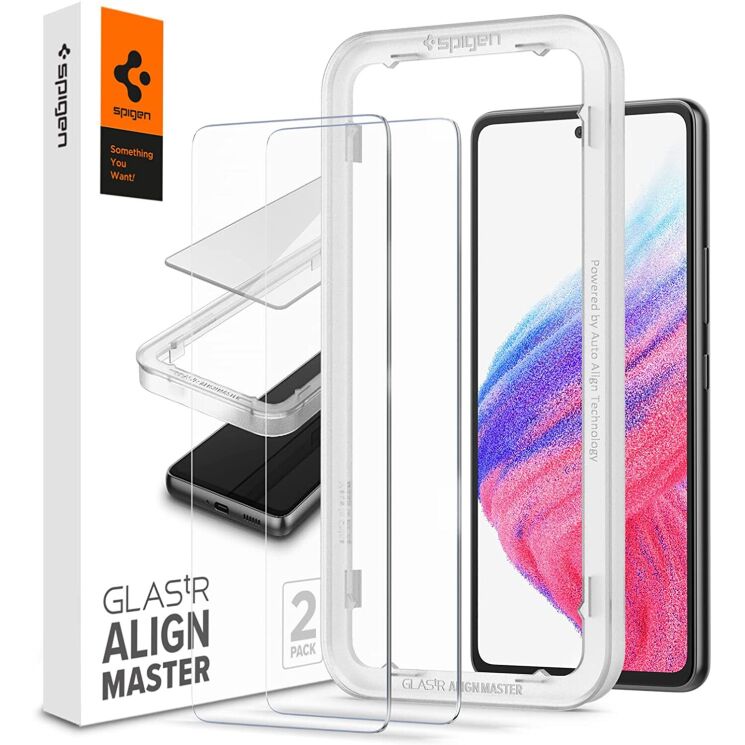 Комплект защитных стекол Spigen (SGP) GLAS.TR AlignMaster для Samsung Galaxy A53 (A536) + ГЕЛЬ: фото 1 из 8
