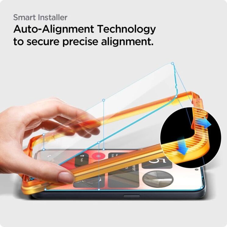 Комплект защитных стекол Spigen (SGP) GLAS.tR AlignMaster для Nothing Phone (2a) / Phone (2a) Plus: фото 7 из 11