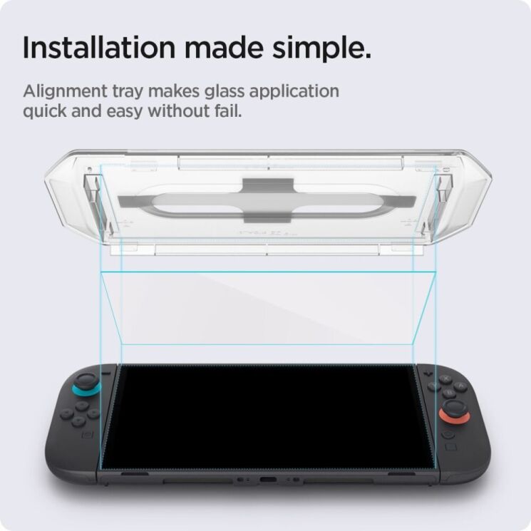 Комплект защитных стекол Spigen (SGP) GLAS.tR EZ Fit Sensor Protected (FC) для Nintendo Switch 2 (AGL10156): фото 7 из 11