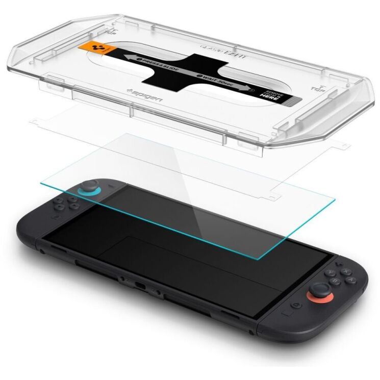 Комплект защитных стекол Spigen (SGP) GLAS.tR EZ Fit Sensor Protected (FC) для Nintendo Switch 2 (AGL10156): фото 2 из 11