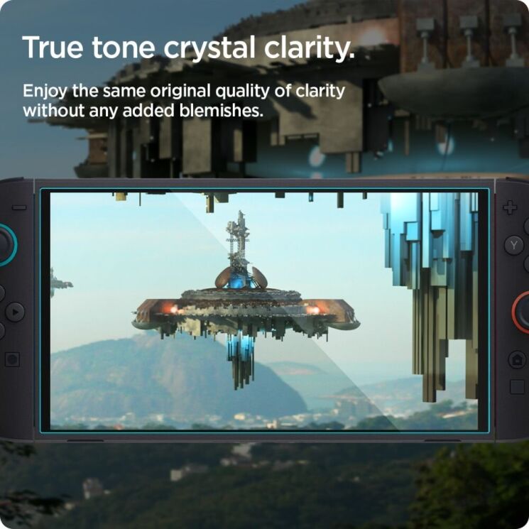 Комплект защитных стекол Spigen (SGP) GLAS.tR EZ Fit Sensor Protected (FC) для Nintendo Switch 2 (AGL10156): фото 11 из 11