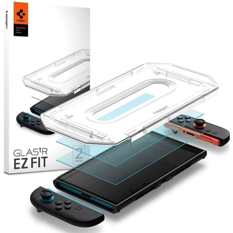 Комплект защитных стекол Spigen (SGP) GLAS.tR EZ Fit Sensor Protected (FC) для Nintendo Switch 2 (AGL10156): фото 1 из 11