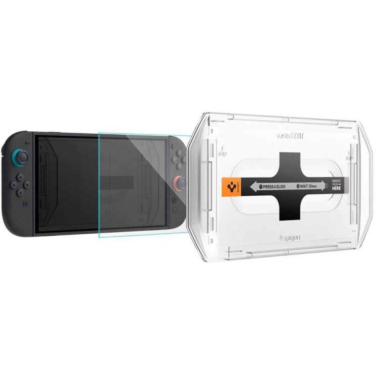 Комплект защитных стекол Spigen (SGP) GLAS.tR EZ Fit Sensor Protected (FC) для Nintendo Switch 2 (AGL10156): фото 4 из 11