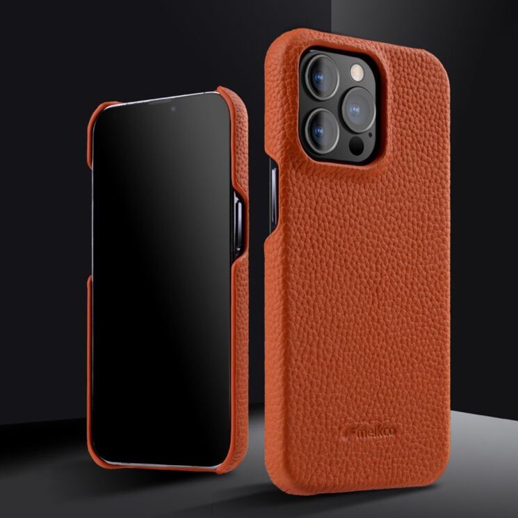 Кожаный чехол MELKCO Leather Case Magnetic для Apple iPhone 15 Pro Max - Black: фото 3 из 6