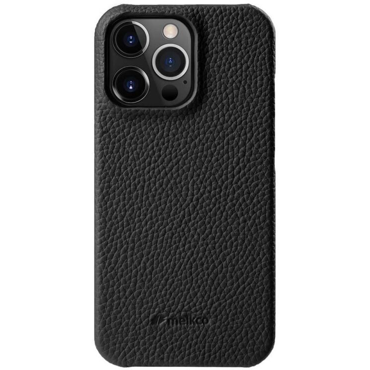 Кожаный чехол MELKCO Leather Case Magnetic для Apple iPhone 15 Pro Max - Black: фото 1 из 6