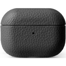 Кожаный чехол MELKCO Leather Cover для Apple AirPods Pro - Black: фото 1 из 7