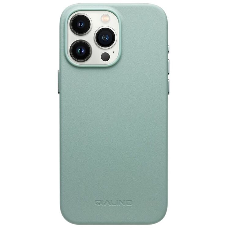 Защитный чехол QIALINO Classic Cover (with MagSafe Support) для Apple iPhone 15 Pro Max - Green: фото 2 из 7